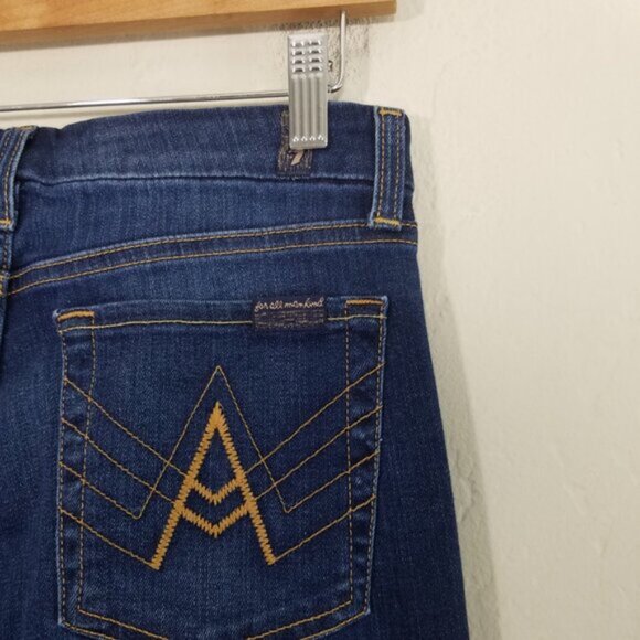 7 For All Mankind 'A' Pocket Stretch Jeans Blue Size 27 - Picture 7 of 8